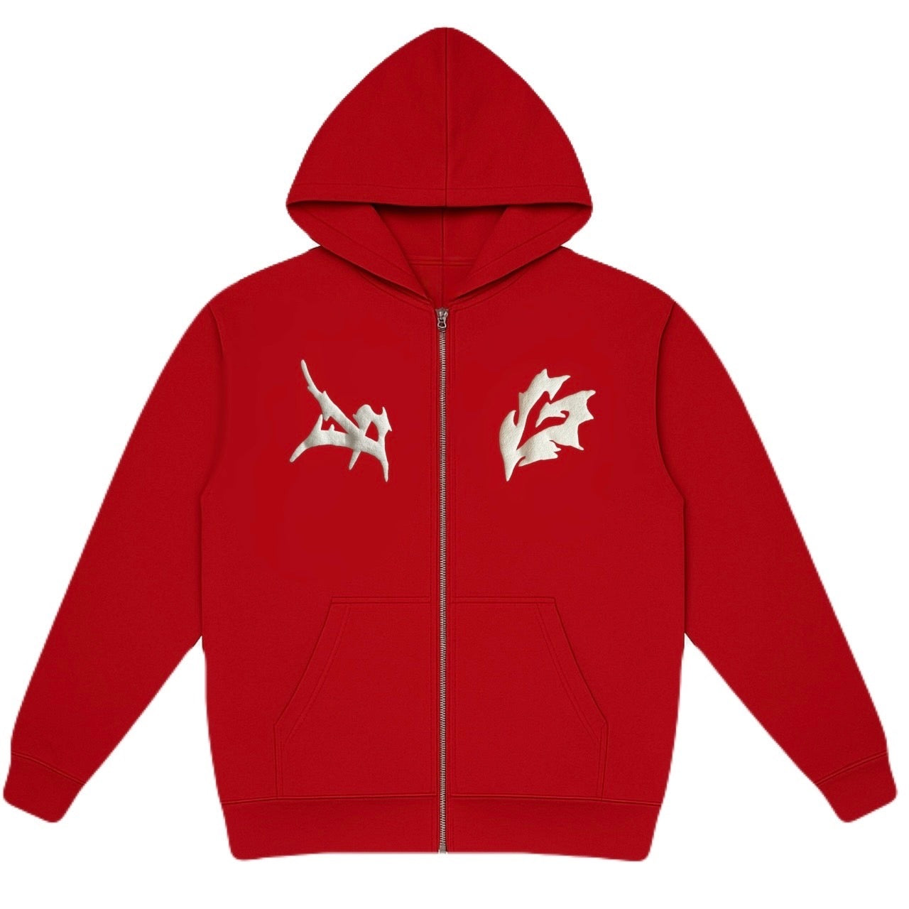 3D ZIP HOODIE-RED